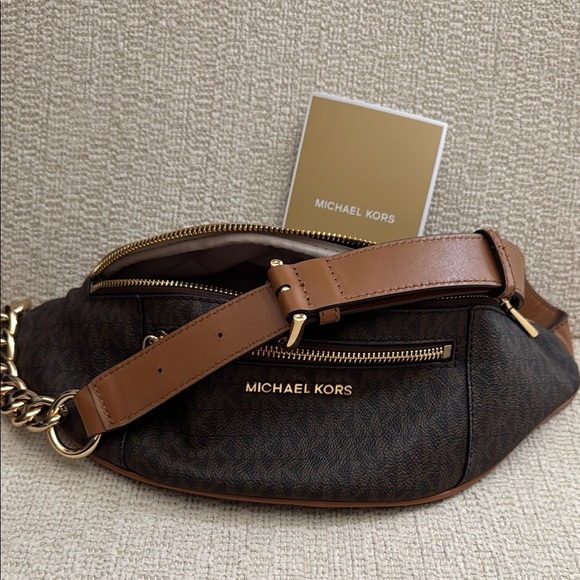 Michael Kors Brown Fanny/Waist Bag with Gold Accents. NWOT - Picture 1 of 6